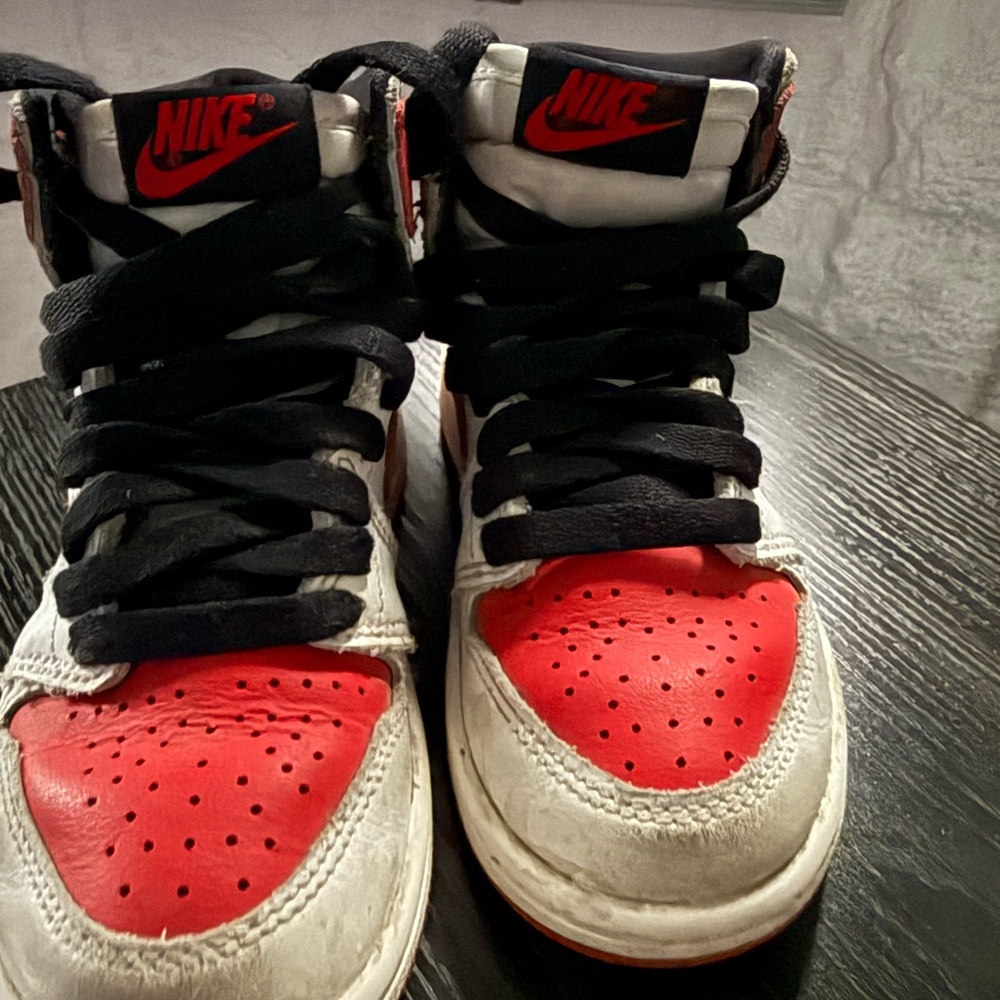 Nike Black, Red, and White Jordan High-Tops